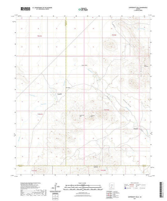 Copperosity Hills Arizona US Topo Map Image