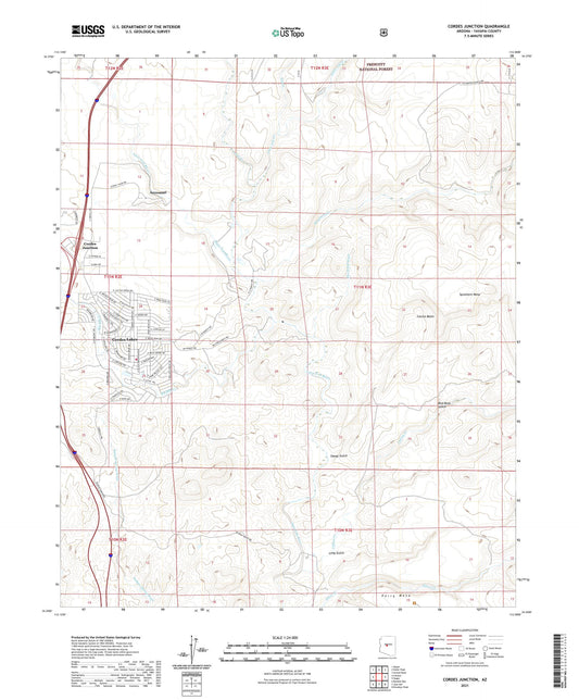 Cordes Junction Arizona US Topo Map Image