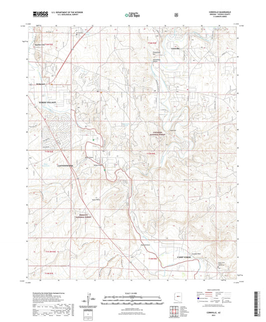 Cornville Arizona US Topo Map Image