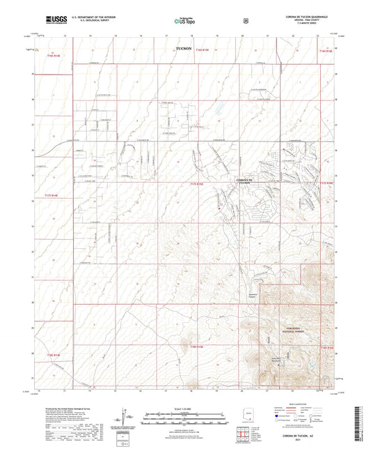 Corona De Tucson Arizona US Topo Map Image