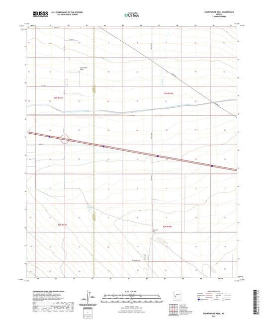 Courthouse Well Arizona US Topo Map Image