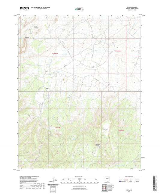 Cove Arizona US Topo Map Image