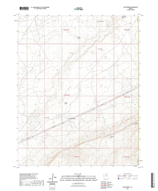 Cow Springs Arizona US Topo Map Image