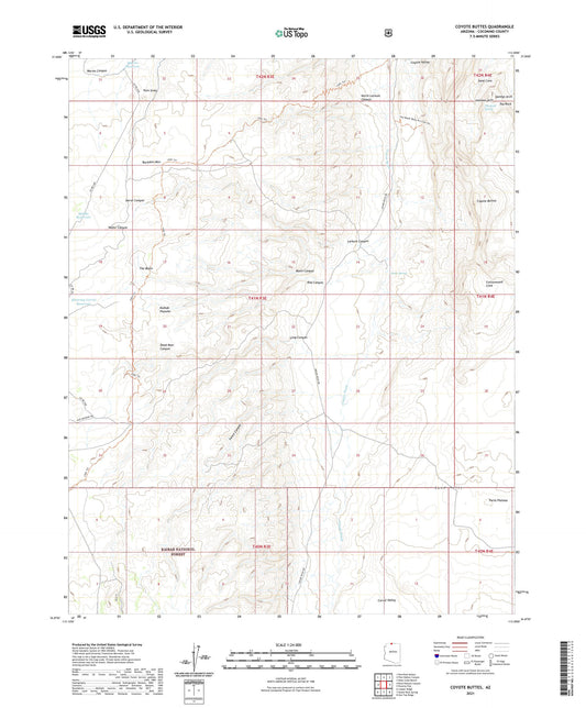 Coyote Buttes Arizona US Topo Map Image