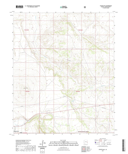 Coyote Hills Arizona US Topo Map Image