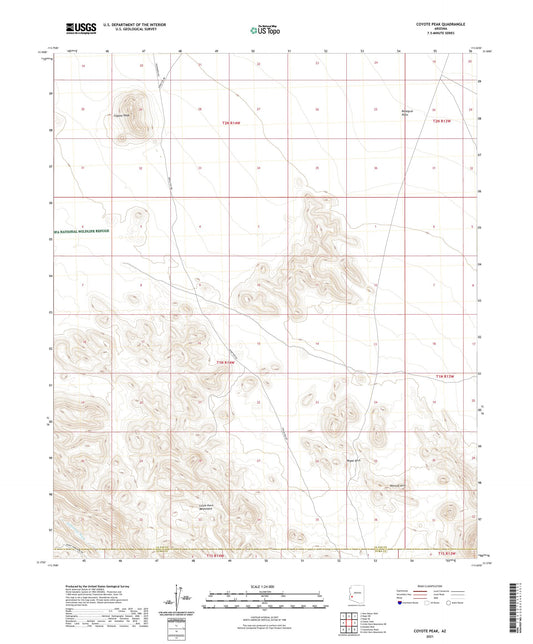 Coyote Peak Arizona US Topo Map Image
