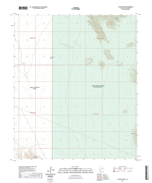 Coyote Water Arizona US Topo Map Image