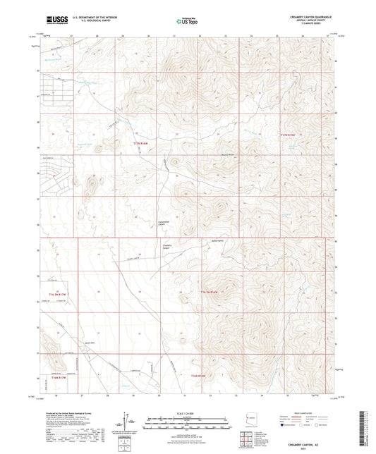 Creamery Canyon Arizona US Topo Map Image