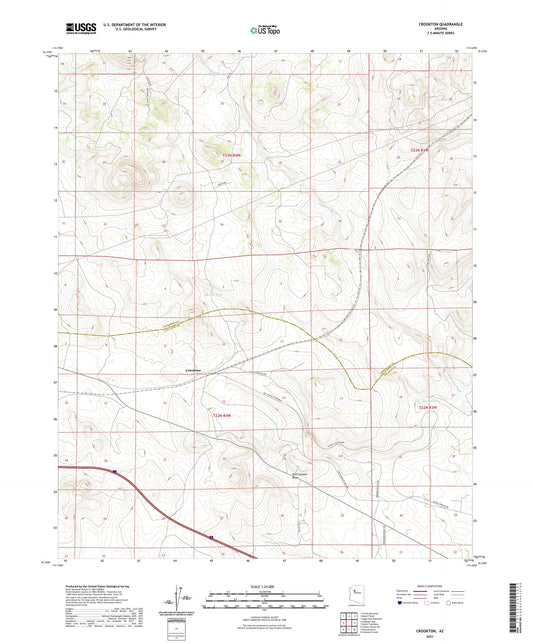 Crookton Arizona US Topo Map Image