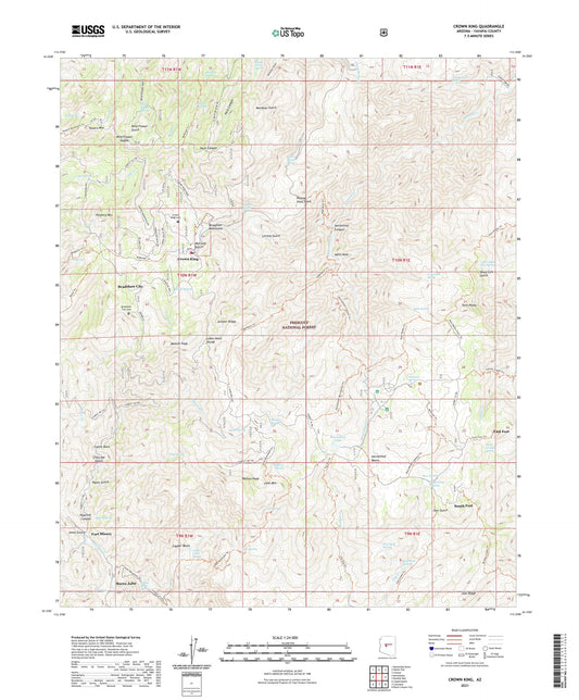 Crown King Arizona US Topo Map Image