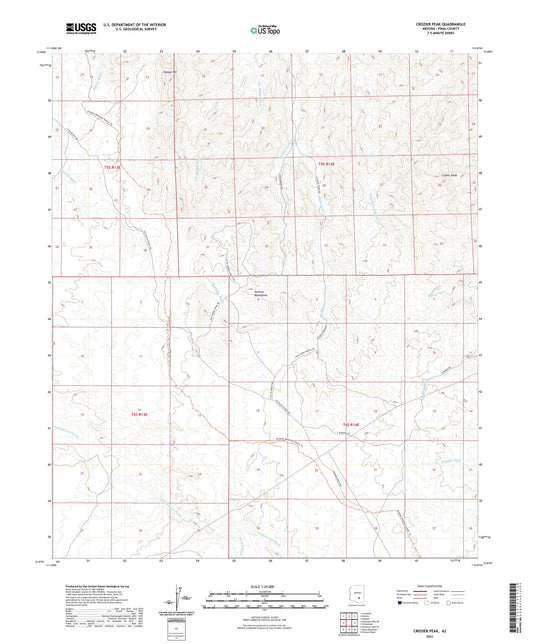 Crozier Peak Arizona US Topo Map Image