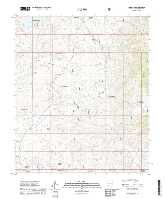 Cumero Canyon Arizona US Topo Map Image
