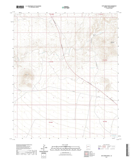 Date Creek Ranch Arizona US Topo Map Image