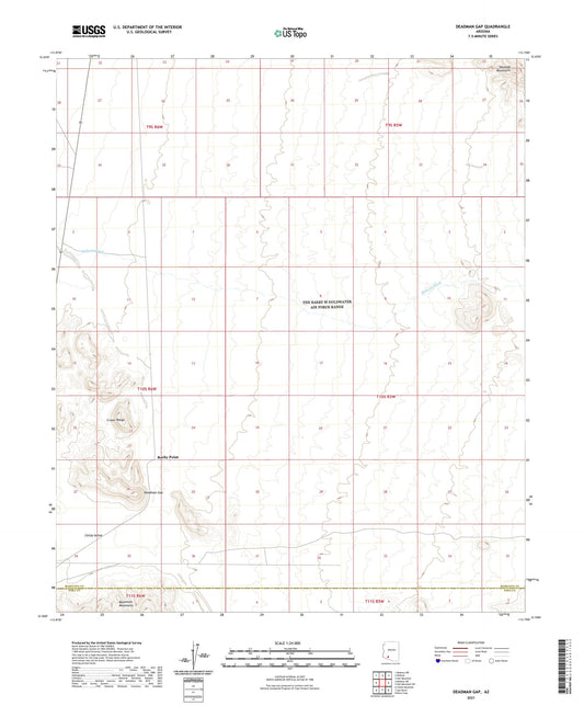 Deadman Gap Arizona US Topo Map Image