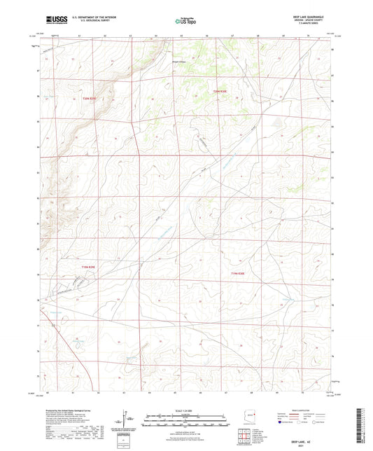 Deep Lake Arizona US Topo Map Image