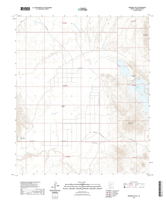 Dendora Valley Arizona US Topo Map Image