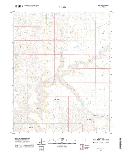 Devils Hump Arizona US Topo Map Image