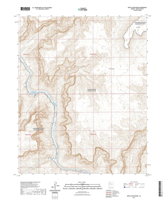 Devils Slide Rapids Arizona US Topo Map Image