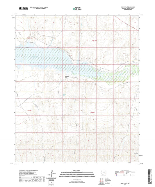 Dewey Flat Arizona US Topo Map Image