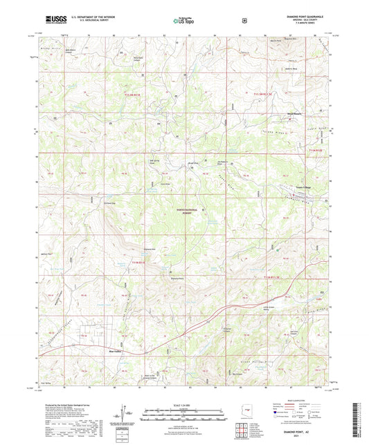 Diamond Point Arizona US Topo Map Image