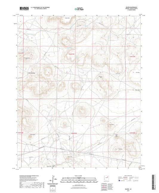Dilkon Arizona US Topo Map Image