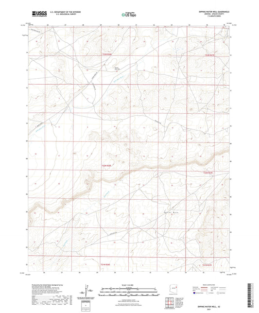 Dipping Water Well Arizona US Topo Map Image