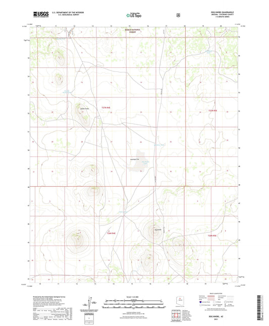 Dog Knobs Arizona US Topo Map Image