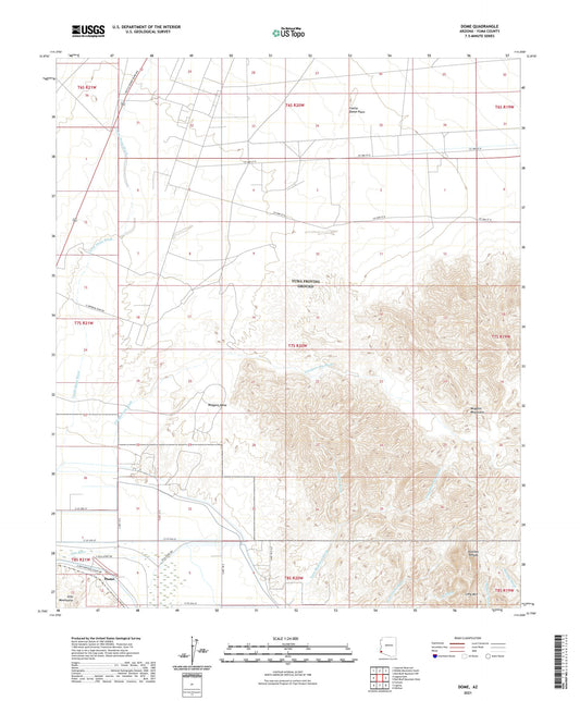 Dome Arizona US Topo Map Image