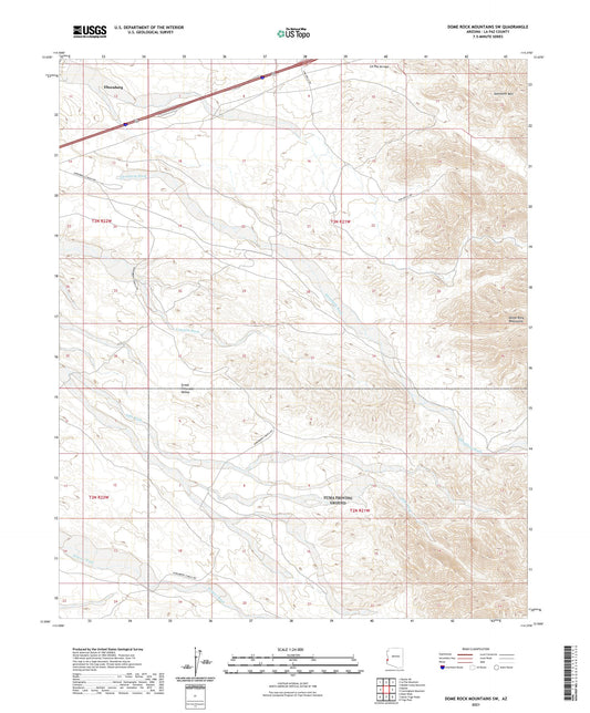 Dome Rock Mountains SW Arizona US Topo Map Image