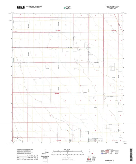 Double Adobe Arizona US Topo Map Image
