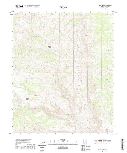 Double Buttes Arizona US Topo Map Image