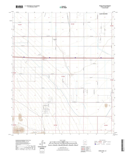 Double Peak Arizona US Topo Map Image