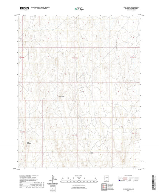 Dove Spring SE Arizona US Topo Map Image