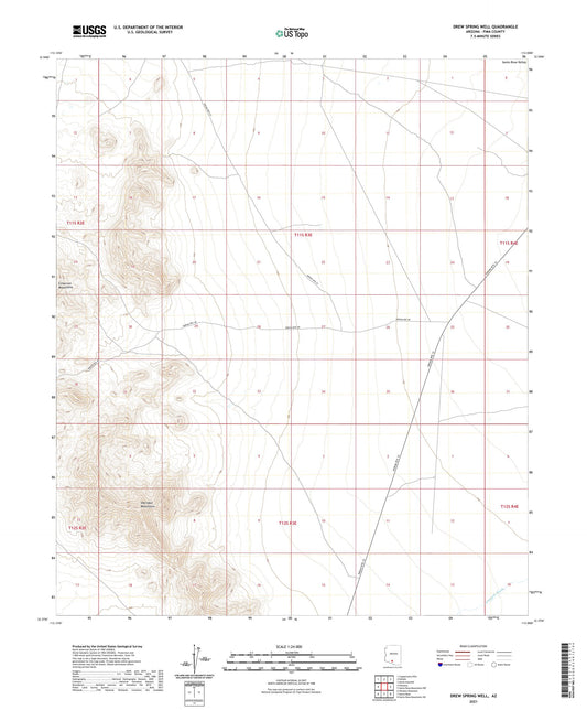 Drew Spring Well Arizona US Topo Map Image