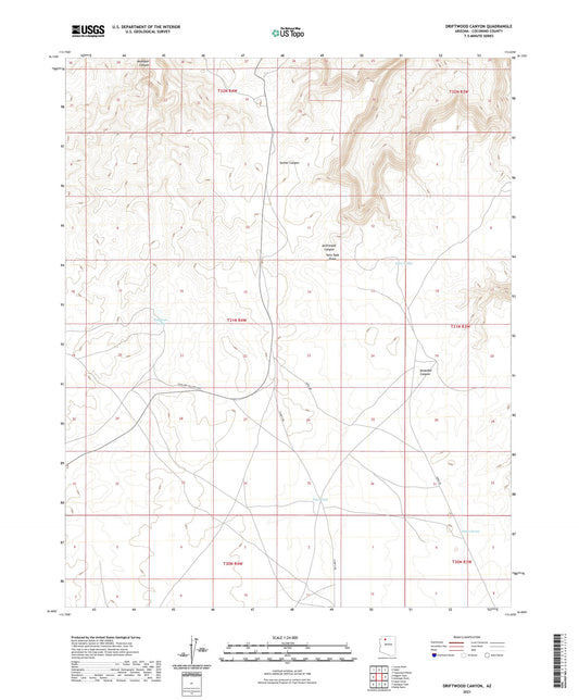 Driftwood Canyon Arizona US Topo Map Image