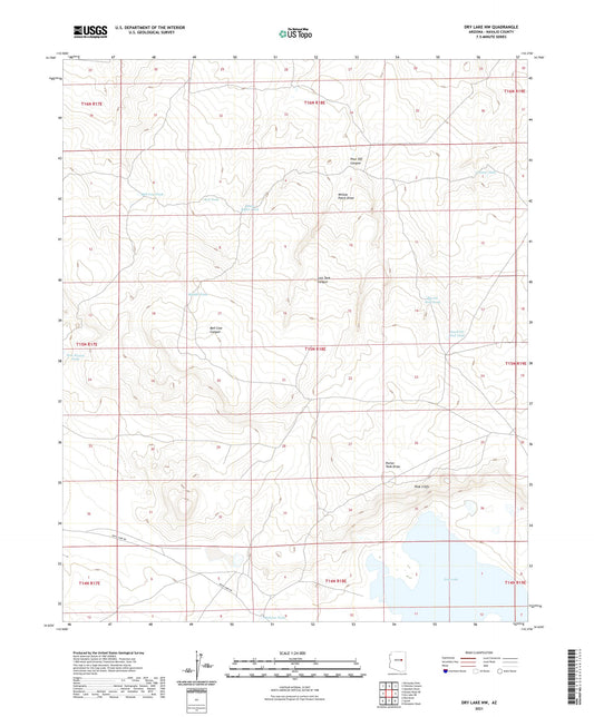 Dry Lake NW Arizona US Topo Map Image