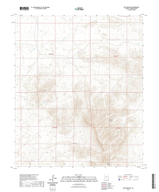 Dry Mountain Arizona US Topo Map Image
