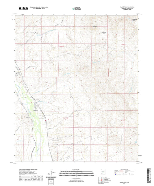 Dudleyville Arizona US Topo Map Image