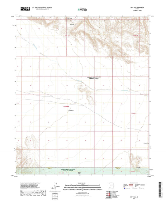 East Pass Arizona US Topo Map Image