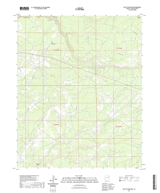 East of Kinlichee Arizona US Topo Map Image