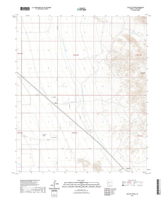 East of Utting Arizona US Topo Map Image