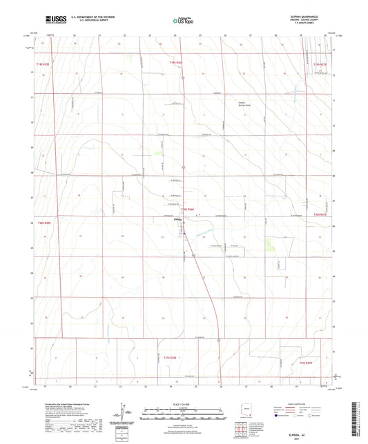 Elfrida Arizona US Topo Map Image