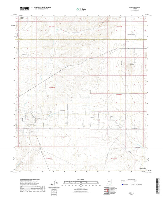 Elgin Arizona US Topo Map Image
