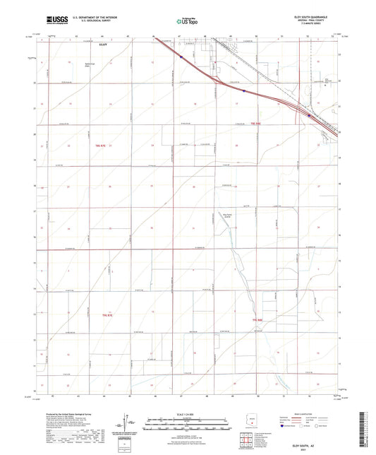 Eloy South Arizona US Topo Map Image