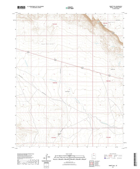 Emmett Hill Arizona US Topo Map Image