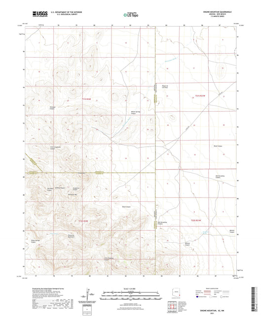Engine Mountain Arizona US Topo Map Image