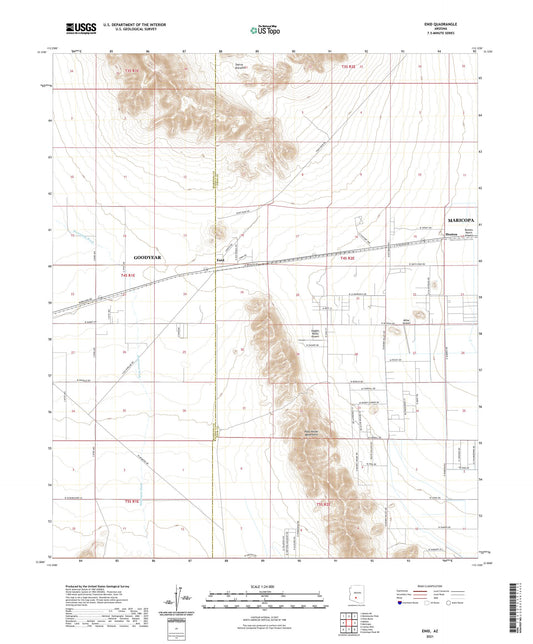 Enid Arizona US Topo Map Image