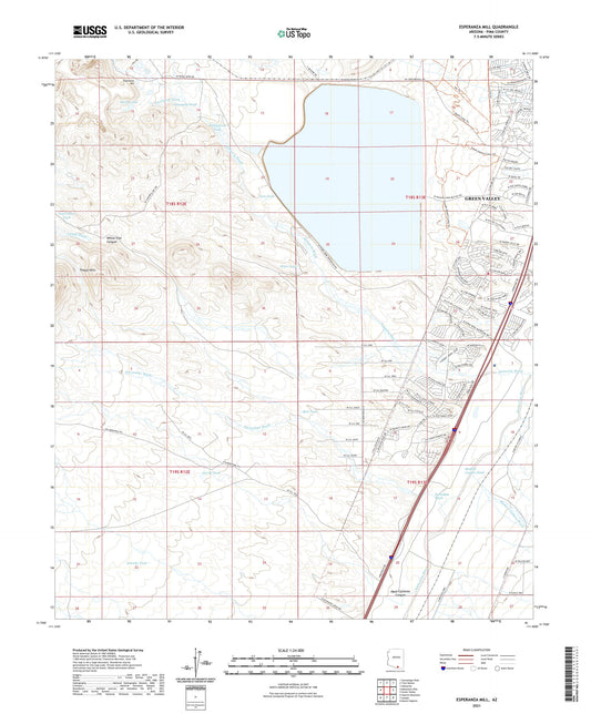 Esperanza Mill Arizona US Topo Map Image