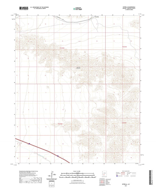 Estrella Arizona US Topo Map Image