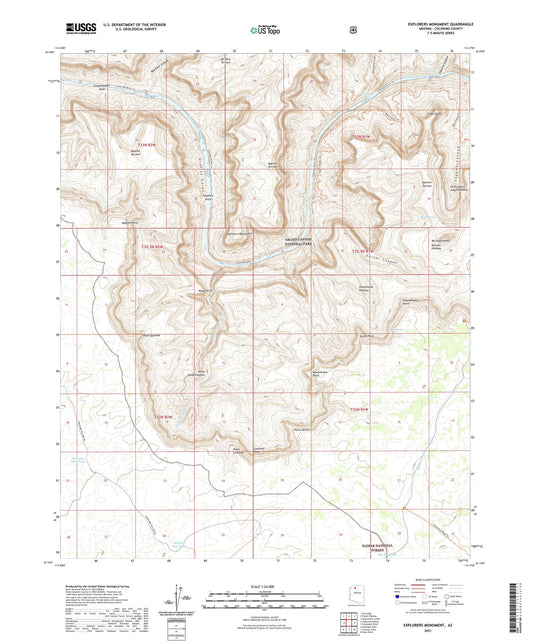 Explorers Monument Arizona US Topo Map Image
